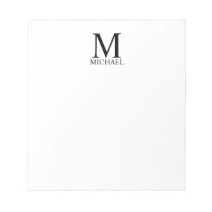 Personalisiertes Monogramm- und Namensnotizbuch Notizblock