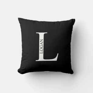 Personalisiertes Monogramm und Namenspatzen Kissen