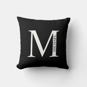 Personalisiertes Monogramm und Namenspatzen Kissen