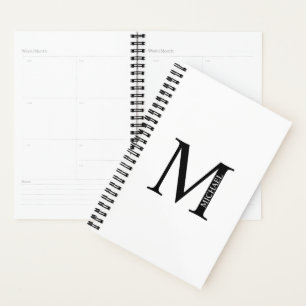 Personalisiertes Monogramm und Namensplaner Planer