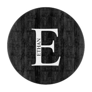 Personalisiertes Monogramm und Namenszuschnitt Schneidebrett
