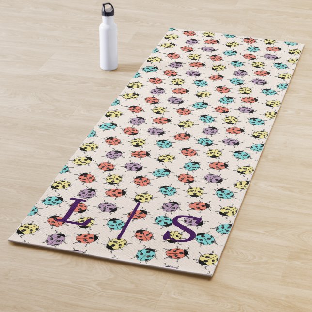Personalisiertes Monogramm Yoga Mat - farbenfrohe  Yogamatte (Beispiel)