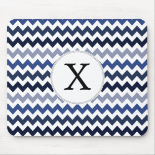 Personalisiertes Monogramm Zickzack Mousepad