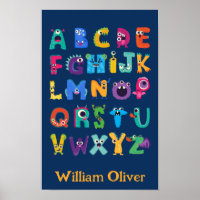 Personalisiertes Monster ABC Albern Alphabet Monst