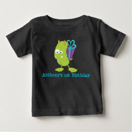 Personalisiertes Monster Erster Geburtstag T Shirt