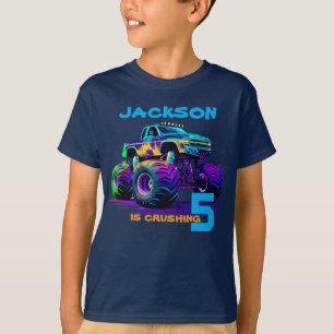 Personalisiertes Monster-Truck-Geburtstags-T-Shirt T-Shirt