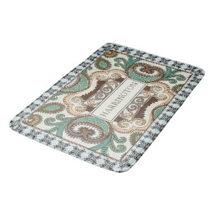 Personalisiertes Mosaikflippel Bath Mat Badematte