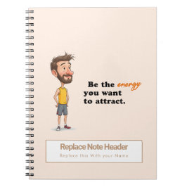 Personalisiertes Motivationsnotizbuch Notizblock