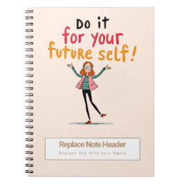Personalisiertes Motivationsnotizbuch Notizblock