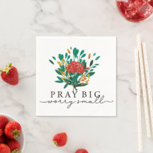 Personalisiertes Motivierend Blumenpapier Napkins
