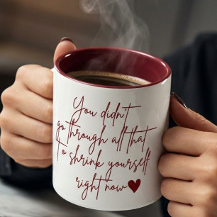 Personalisiertes motivierendes Geschenk mit Zitat Zweifarbige Tasse