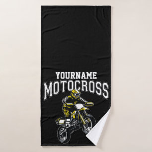 Personalisiertes Motocross Dirt Bike Racing Badhandtuch Set