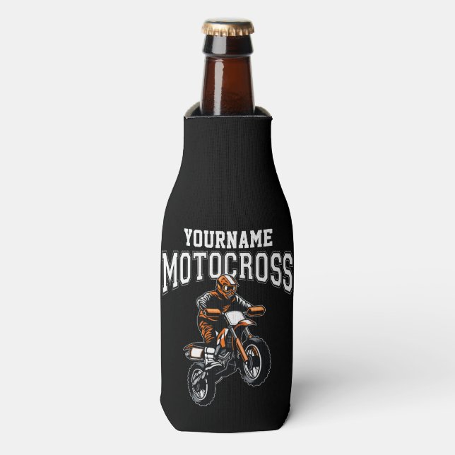 Personalisiertes Motocross Dirt Bike Racing Flaschenkühler (Flaschenvorderseite)