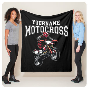 Personalisiertes Motocross Dirt Bike Racing Fleecedecke