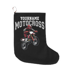 Personalisiertes Motocross Dirt Bike Racing  Großer Weihnachtsstrumpf