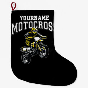 Personalisiertes Motocross Dirt Bike Racing  Großer Weihnachtsstrumpf