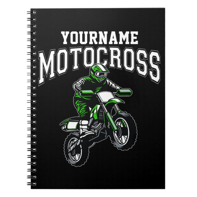 Personalisiertes Motocross Dirt Bike Racing   Notizblock (Vorderseite)