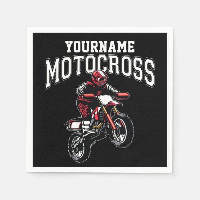 Personalisiertes Motocross Dirt Bike Racing Serviette (Vorderseite)