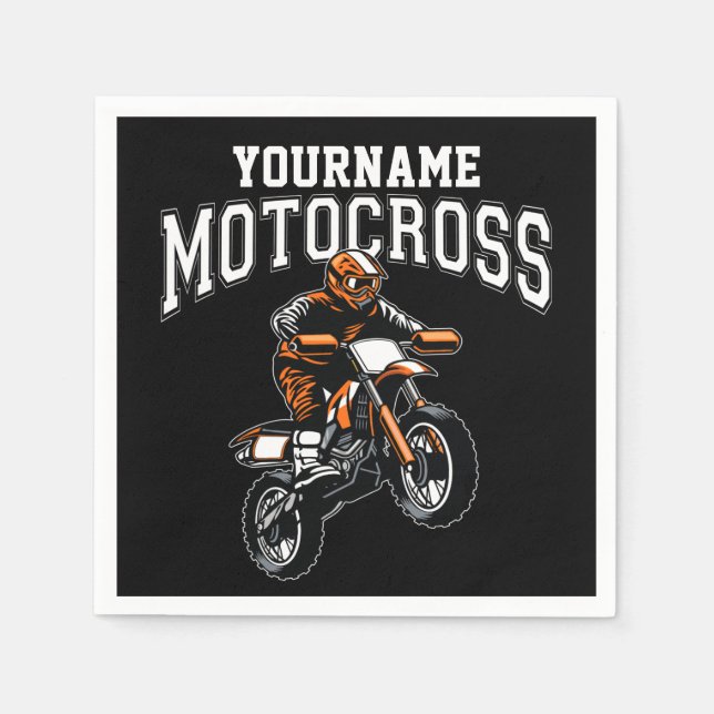Personalisiertes Motocross Dirt Bike Racing Serviette (Vorderseite)