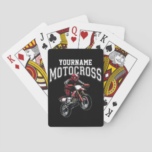 Personalisiertes Motocross Dirt Bike Racing  Spielkarten