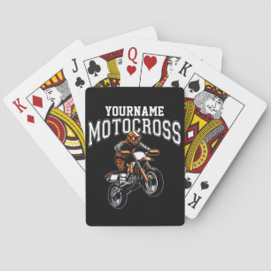 Personalisiertes Motocross Dirt Bike Racing  Spielkarten