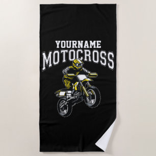 Personalisiertes Motocross Dirt Bike Racing Strandtuch
