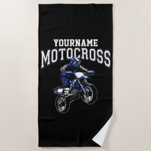 Personalisiertes Motocross Dirt Bike Racing  Strandtuch
