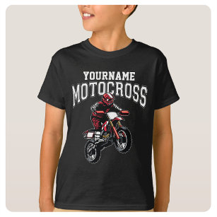 Personalisiertes Motocross Dirt Bike Racing T-Shirt