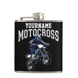 Personalisiertes Motocross Dirt Bike Rider Racing  Flachmann