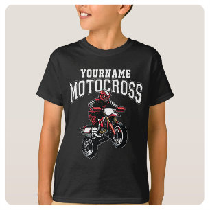 Personalisiertes Motocross Dirt Bike Rider Racing T-Shirt