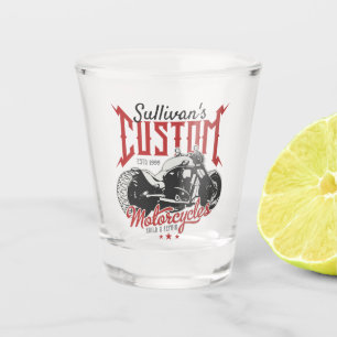 Personalisiertes Motorrad Big Bad Bike Biker Garag Schnapsglas