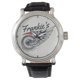 Personalisiertes Motorrad-Fliegerradgeschäft Armbanduhr