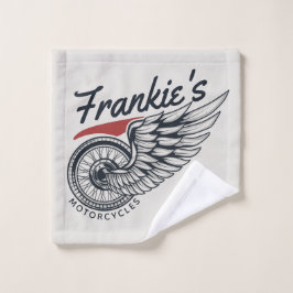Personalisiertes Motorrad-Fliegerradgeschäft Badhandtuch Set