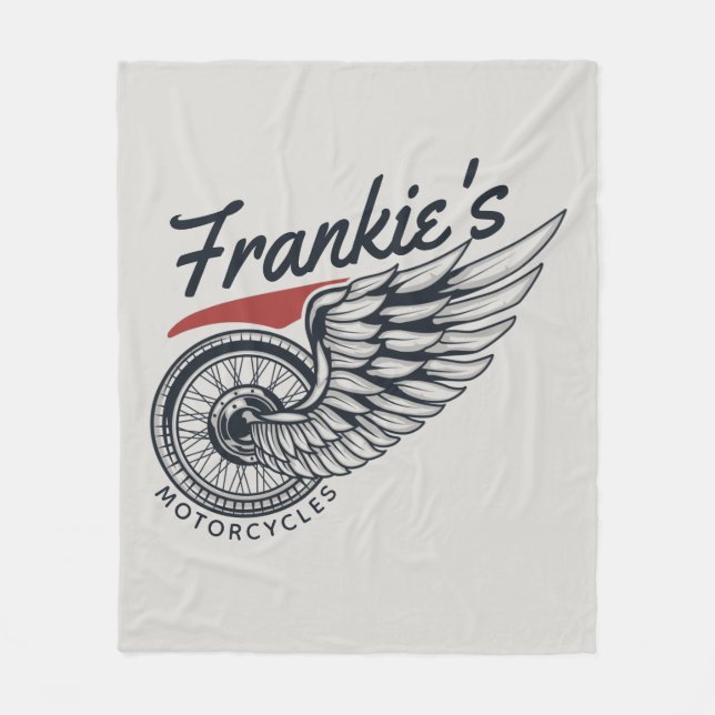 Personalisiertes Motorrad-Fliegerradgeschäft Fleecedecke (Vorderseite)