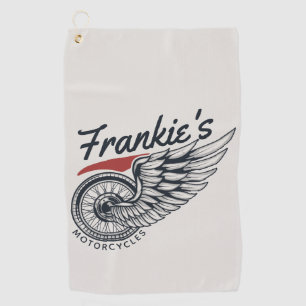 Personalisiertes Motorrad-Fliegerradgeschäft Golfhandtuch