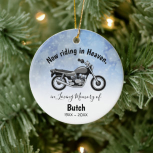 Personalisiertes Motorrad-Gedenkornament Keramik Ornament