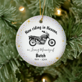 Personalisiertes Motorrad-Gedenkornament Keramik Ornament