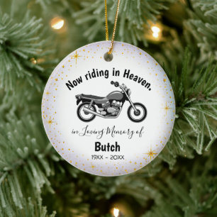 Personalisiertes Motorrad-Gedenkornament Keramik Ornament
