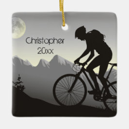 Personalisiertes Mountainbike Bike Biking auf dem Keramikornament