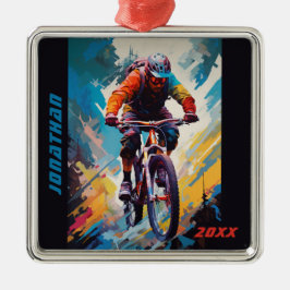 Personalisiertes Mountainbike Bike Weihnachten Ornament Aus Metall
