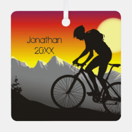 Personalisiertes Mountainbike Weihnachten Ornament Aus Metall