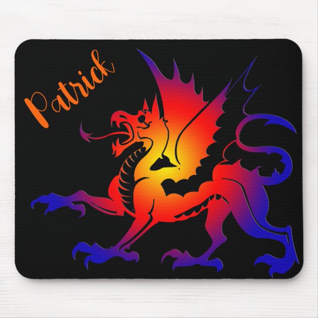 Personalisiertes Mousepad für Stammfarbdrache (Vorne)