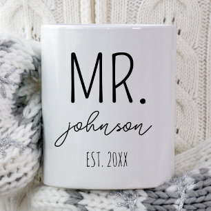 Personalisiertes Mr Mrs Hochzeitsgeschenk für Fris Tasse
