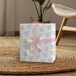Personalisiertes Mr & Mrs-Paar-Jubiläum  Geschenkpapier