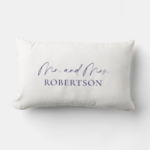 Personalisiertes Mr. und Mrs. Hochzeitskissen Lendenkissen