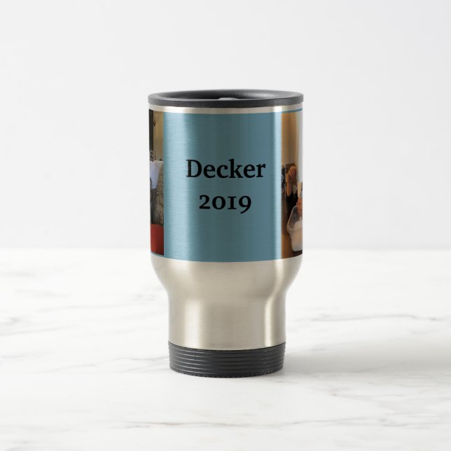 PERSONALISIERTES MUG MIT 2 BILDERN REISEBECHER (Mittel)
