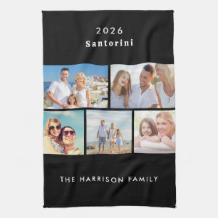 Personalisiertes Multi-Foto-Familienurlaubs-Souven Geschirrtuch