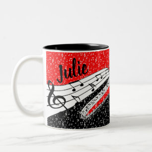 Personalisiertes Musikthema Zweifarbige Tasse