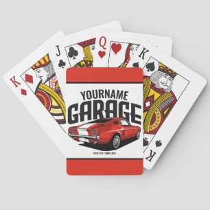 Personalisiertes Muskelwagen 1967 Garage  Spielkarten