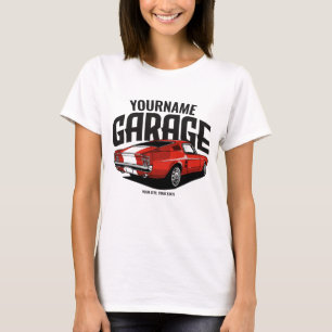 Personalisiertes Muskelwagen 1967 Garage T-Shirt